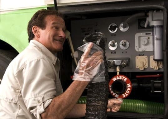 Robin Williams ready for ordeal by ordure in RV