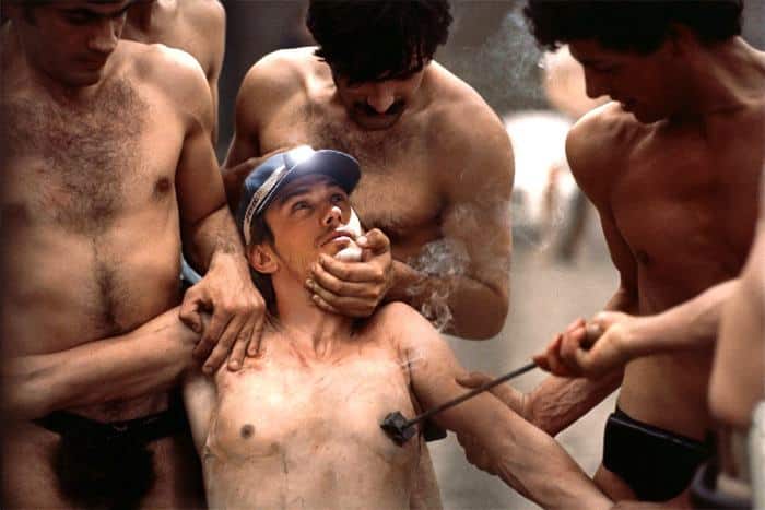 One of many torture scenes from Salo, 120 Days of Sodom