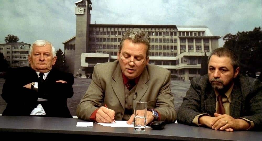 Mircea Andreescu as Piscoci (left), Teo Corban as Jderescu (middle) and Ion Sapdaru as Manescu (right).