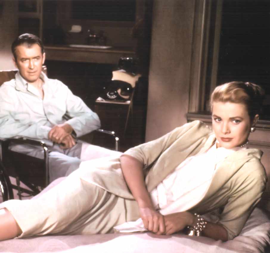 James Stewart and Grace Kelly in Rear Window