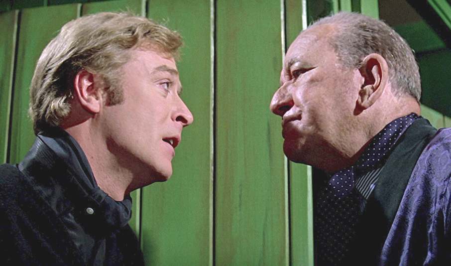Michael Caine and Noel Coward in The Italian Job