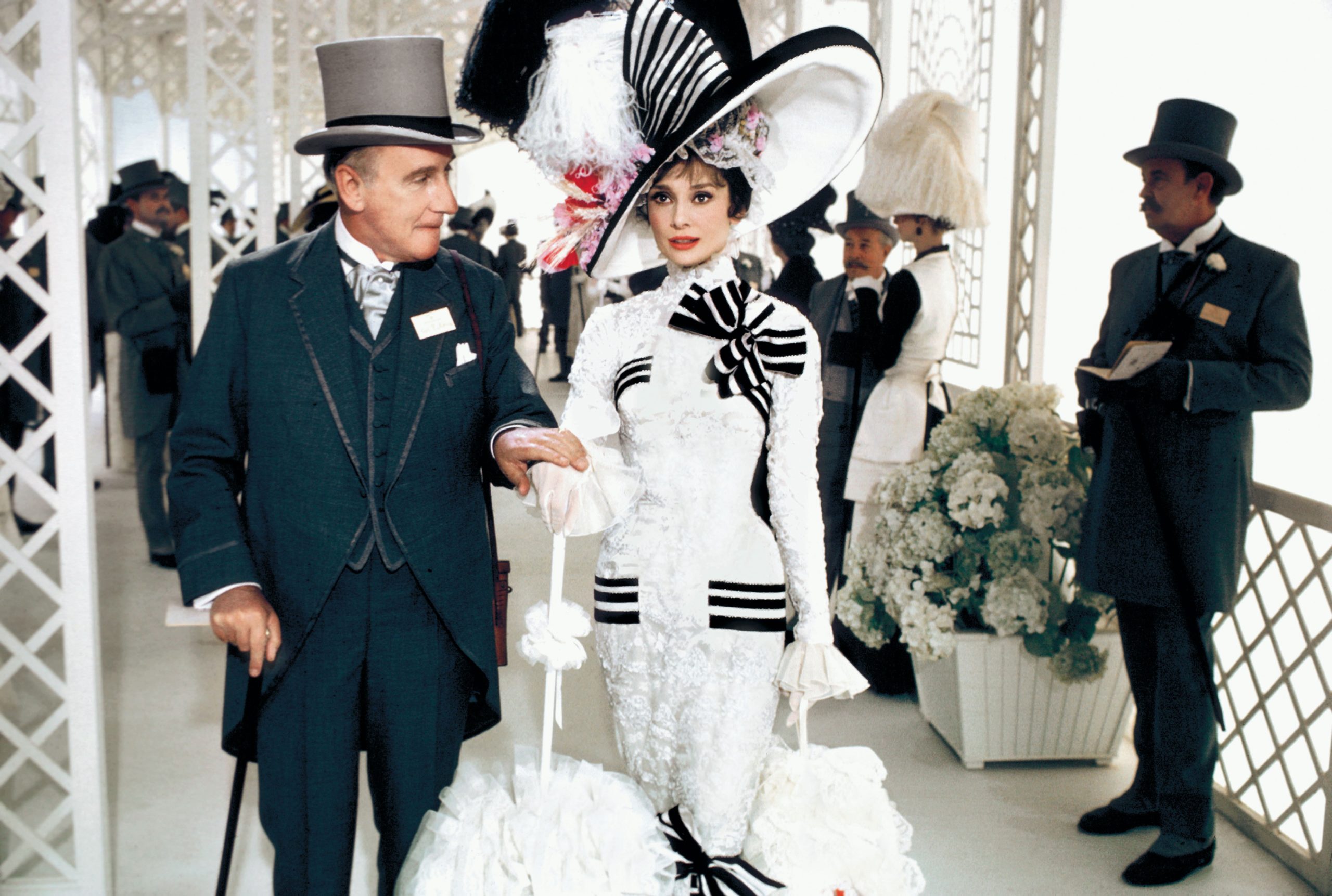 Wilfrid Hyde White and Audrey Hepburn, plus hat.