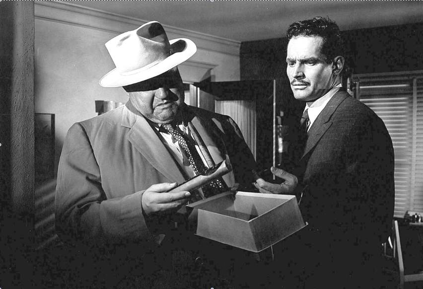 Orson Welles and Charlton Heston in Touch of Evil