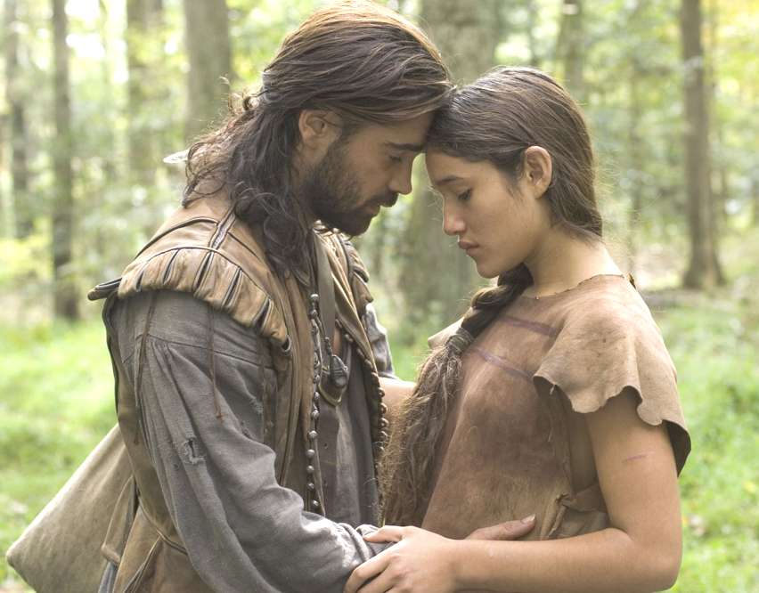Colin Farrell and Q'orianka Kilcher in The New World