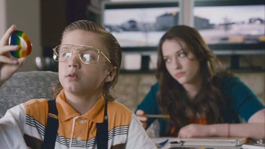 Jimmy Bennett and Kat Dennings in Shorts