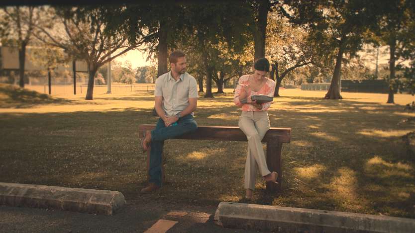 The meet cute: Paul Walker and Genesis Rodriguez in Hours