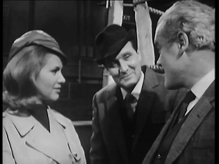 Honor Blackman, Patrick Macnee and Patrick Magee