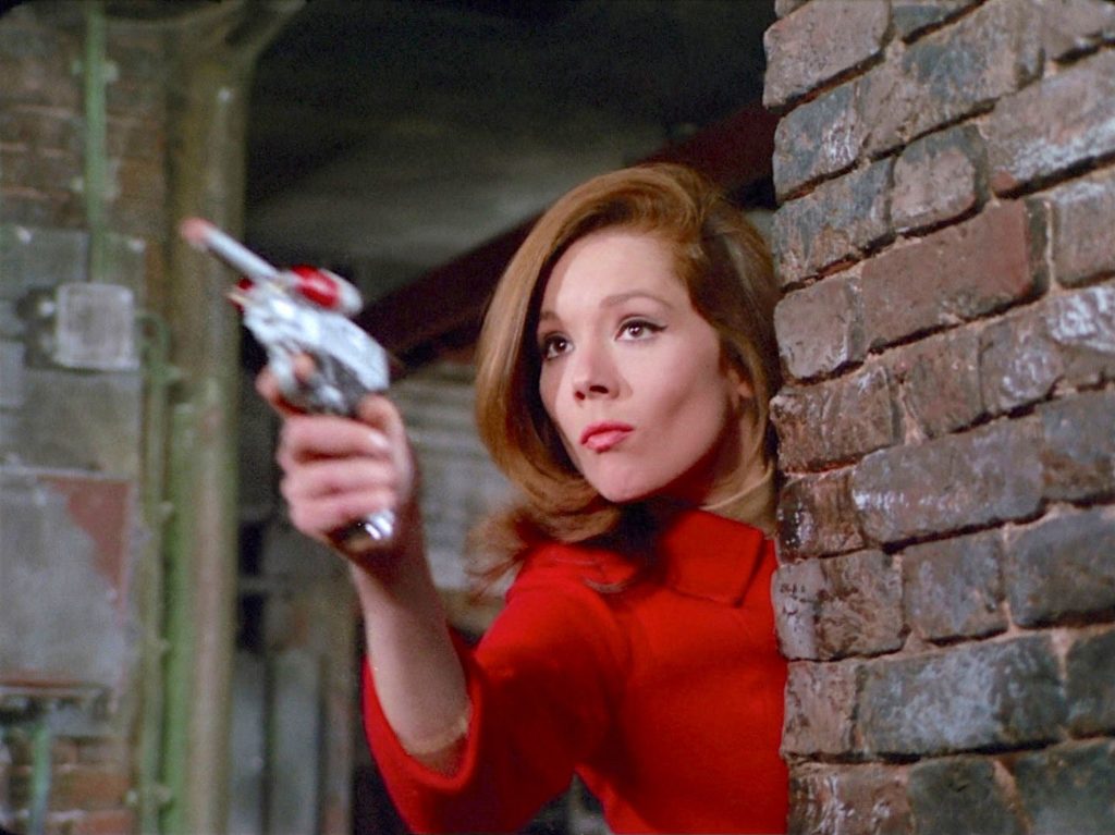 Emma Peel with gun