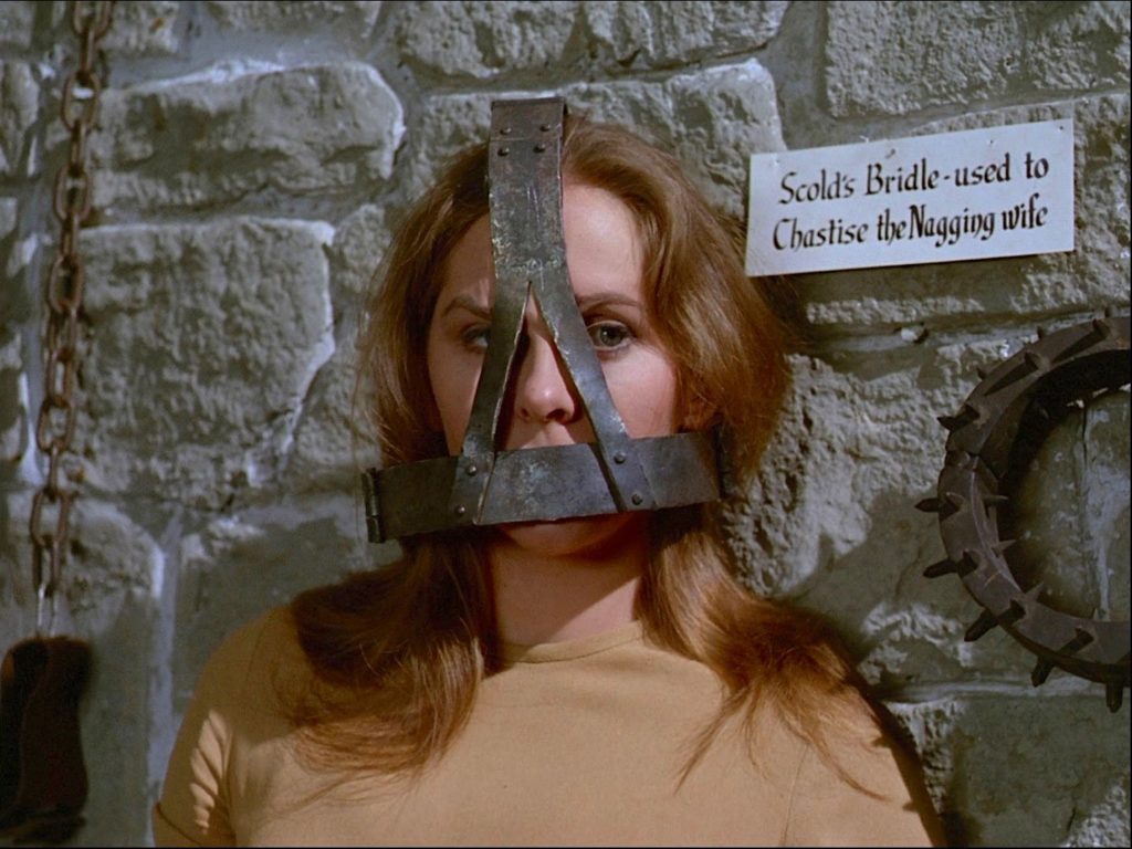 Local librarian in scold's bridle