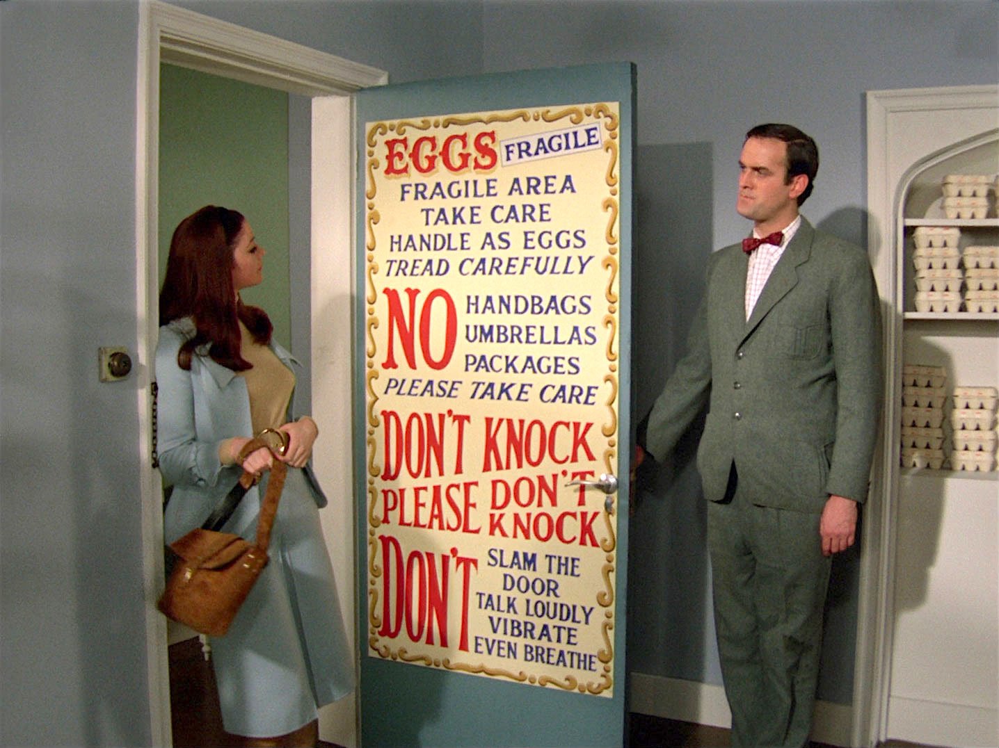 Linda Thorson and John Cleese